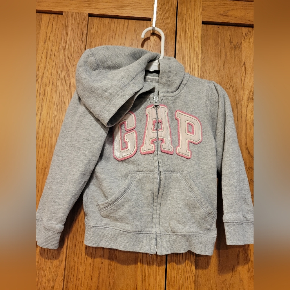 Baby Gap Gray and Pink 3t Hoodie